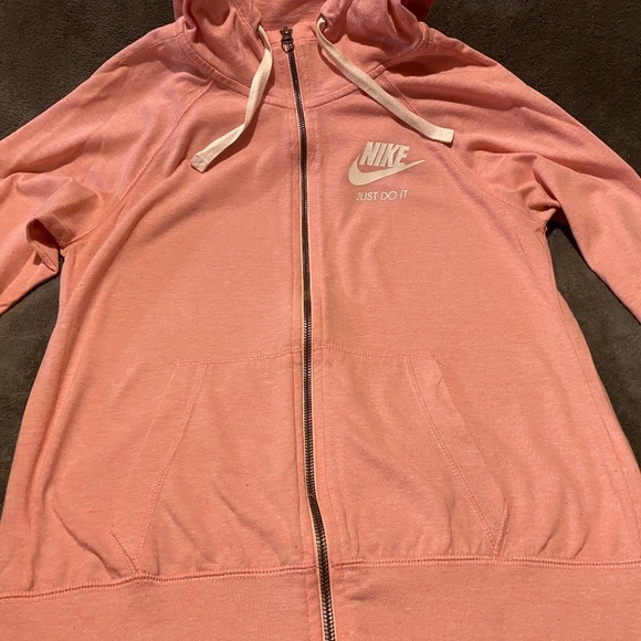 Light Pink Nike Zip Up Hoodie - Picture 2 of 3